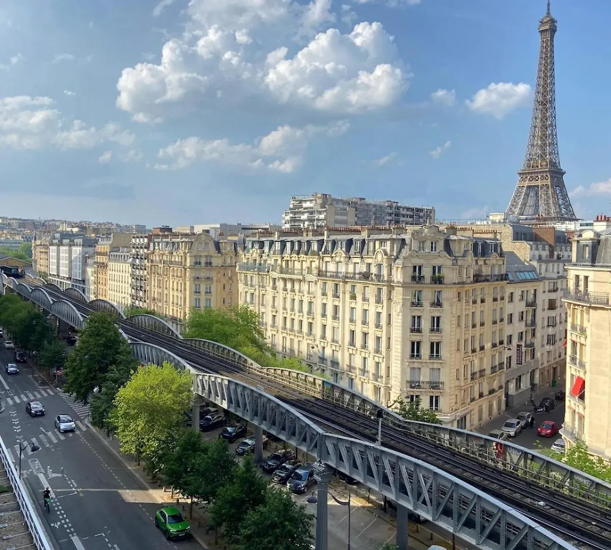 Suite Vue Tour Eiffel Parijs Frankrijk